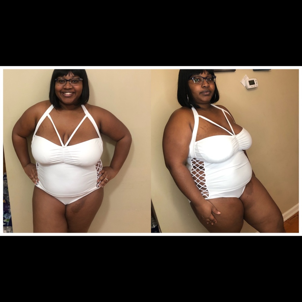 White bathing suit